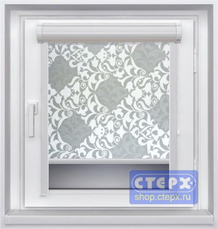 Миникассетная рулонная штора с цепочным приводом «UNI-2», коллекция «Лаура»