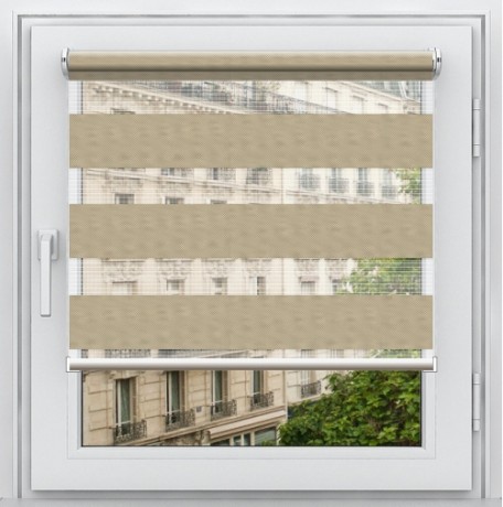 Двойная рулонная штора с цепочным приводом «Мини - ЗЕБРА», коллекция «BLACK-OUT»