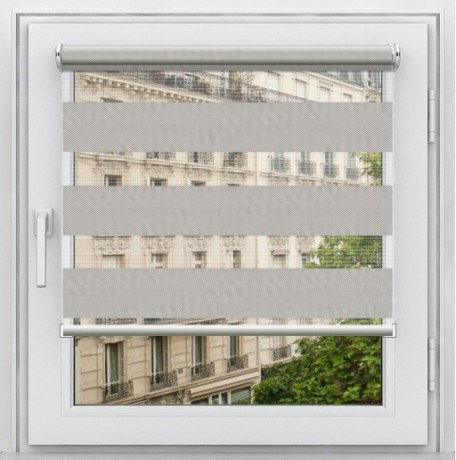 Двойная рулонная штора с цепочным приводом «Мини - ЗЕБРА», коллекция «BLACK-OUT»