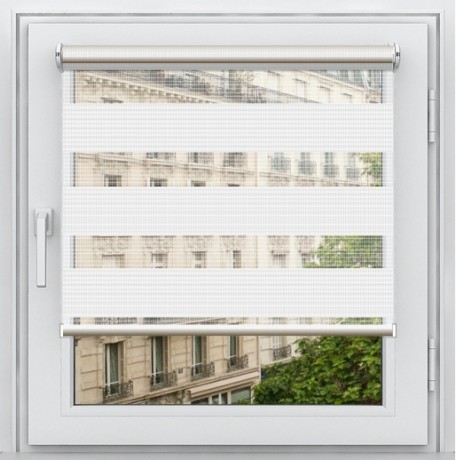 Двойная рулонная штора с цепочным приводом «Мини - ЗЕБРА», коллекция «Домино»