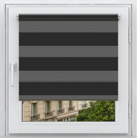 Двойная рулонная штора с цепочным приводом «Мини - ЗЕБРА», коллекция «Домино»