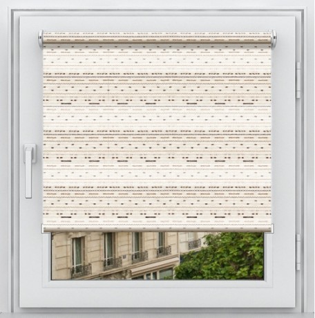 Двойная рулонная штора с цепочным приводом «Мини - ЗЕБРА», коллекция «Лён» 