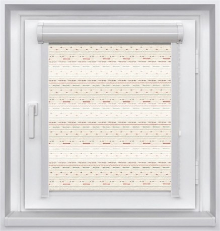 Миникассетная двойная рулонная штора с цепочным приводом «UNI - ЗЕБРА», коллекция «Лён»