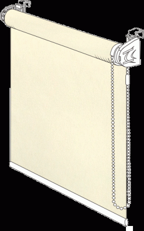 Штора рулонная  400 мм x 1720 мм с цепочным приводом «Миниролло Лайт», цвет ваниль