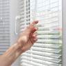Жалюзи горизонтальные алюминиевые "Танго 25-М", Белый шелк 5101, 60 х 140 см, упр Правое