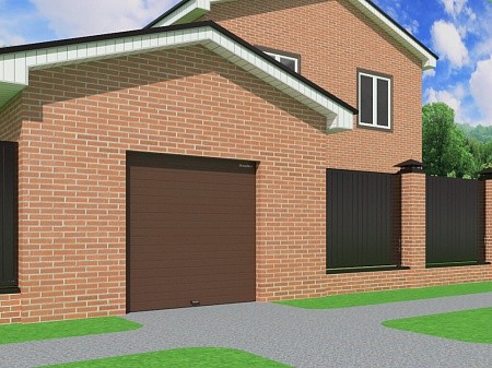 Ворота секционные серии RSD01SС, ширина 2500 мм, высота 2515 мм, белые, фактура доска