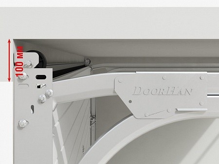 Ворота секционные серии RSD01SС, ширина 2750 мм, высота 2215 мм, белые, фактура доска