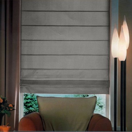 Римская штора модель «Классик» из ткани коллекции «Softlux» на карнизе
