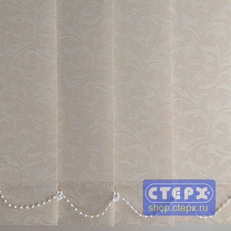 Барокко /цвет бежевый/ - ламель для вертикальных жалюзи из ткани с хлопком 1480 мм