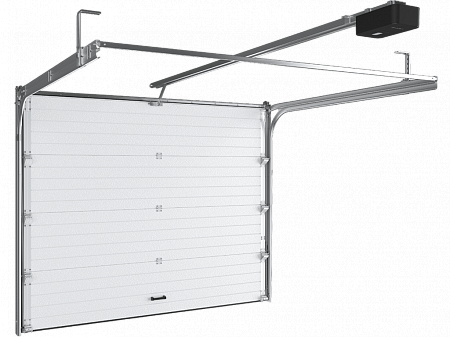 Ворота секционные серии RSD01SС, ширина 2750 мм, высота 2215 мм, коричневые RAL 8017, фактура доска