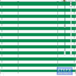Жалюзи горизонтальные алюминиевые «Танго 25» «Тельняшка с зелёной полосой»