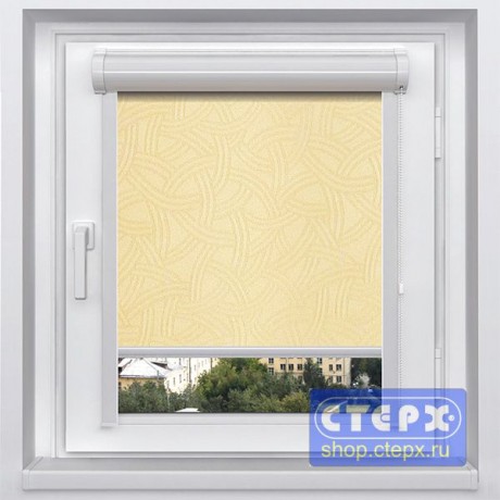 Миникассетная рулонная штора с цепочным приводом «UNI-2», коллекция «Уют»  