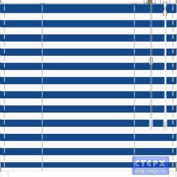 Жалюзи горизонтальные алюминиевые «Танго 25» «Тельняшка с синей полосой»
