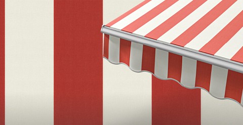 Маркиза локтевая VENTURA NEW, локти 1,5 метра, ручной привод, тент из ткани в двухцветную полоску