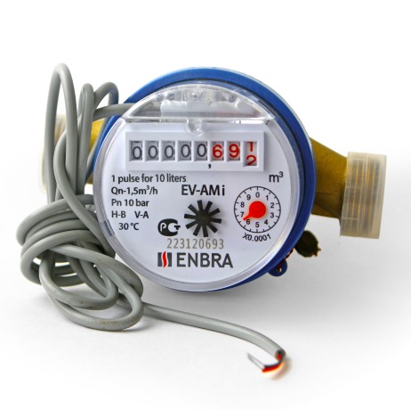 Счётчик учёта холодной воды ENBRA EV-AMi L110 D15 B, с импульсным выходом, без сгонов