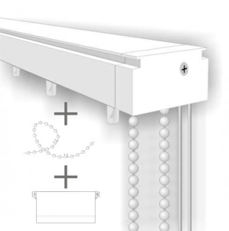 Карниз для вертикальных жалюзи «Стандарт 89ТМ» /для 89 мм ламелей из тканных материалов/