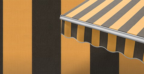 Маркиза локтевая VENTURA NEW, локти 4,0 метра, ручной привод, тент из ткани в двухцветную полоску