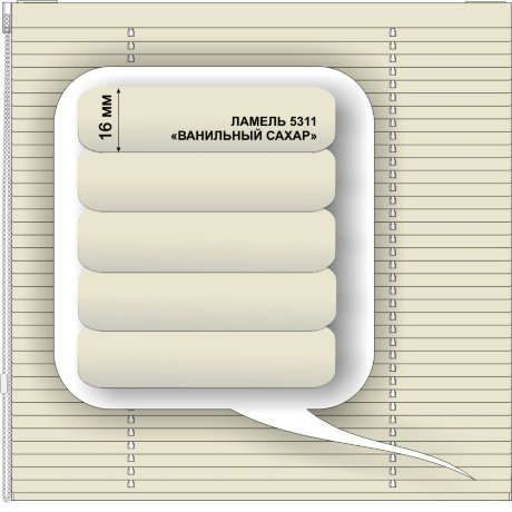 Жалюзи горизонтальные алюминиевые «Румба 16» «Вкусные желтые и зеленые цвета»