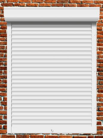 Рольставни из пенонаполненного алюминиевого профиля 58 мм с коробом 180 мм и пружинным приводом 1