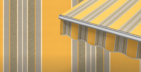 Маркиза локтевая VENTURA NEW, локти 1,5 метра, ручной привод, тент из ткани в многоцветную полоску