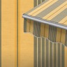 Маркиза локтевая VENTURA NEW, локти 1,5 метра, ручной привод, тент из ткани в многоцветную полоску