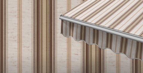 Маркиза локтевая VENTURA NEW, локти 1,5 метра, ручной привод, тент из ткани в многоцветную полоску