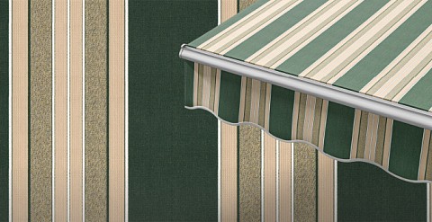 Маркиза локтевая VENTURA NEW, локти 1,5 метра, ручной привод, тент из ткани в многоцветную полоску