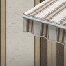 Маркиза локтевая VENTURA NEW, локти 1,5 метра, ручной привод, тент из ткани в многоцветную полоску