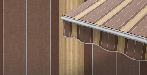 Маркиза локтевая VENTURA NEW, локти 1,5 метра, ручной привод, тент из ткани в многоцветную полоску