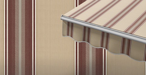 Маркиза локтевая VENTURA NEW, локти 1,5 метра, ручной привод, тент из ткани в многоцветную полоску