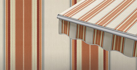 Маркиза локтевая VENTURA NEW, локти 1,5 метра, ручной привод, тент из ткани в многоцветную полоску