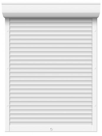 Рольставни из экструдированного алюминиевого профиля 45 мм с коробом 180 мм и пружинным приводом