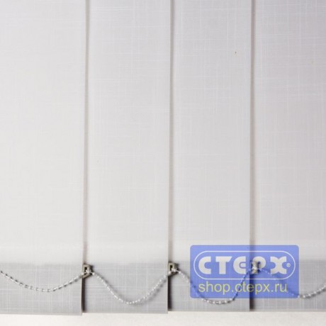 Шантунг /цвет белый/ - ламель для вертикальных жалюзи из ткани с вискозой