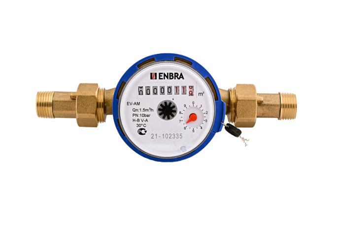 Счётчик учёта холодной воды ENBRA EV-AM L110 D15 B, со сгонами