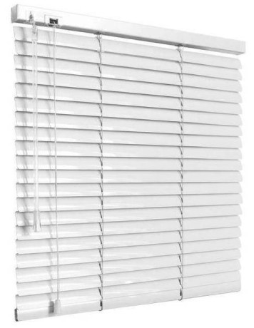 Жалюзи горизонтальные алюминиевые "Танго 25", Белый шелк 5101, 65 х 135 см, упр Левое