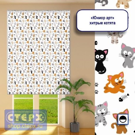 Штора рулонная с цепочным приводом «Макси», коллекция «Юниор - Арт»