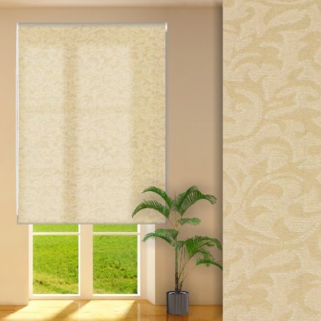 Штора рулонная с цепочным приводом «Макси», коллекция тканей с хлопком «Барокко»