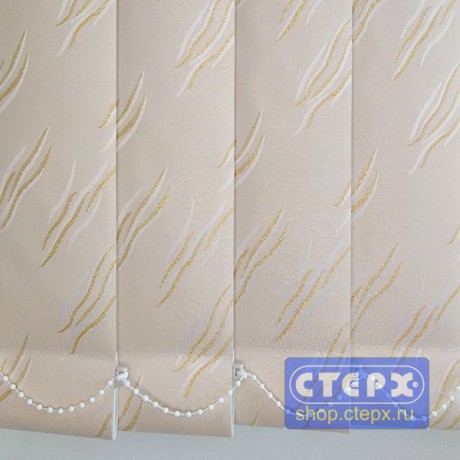 Вертикальные жалюзи с полотном из ткани коллекции «Лотос BLACK-OUT»