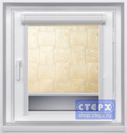 Миникассетная рулонная штора с цепочным приводом «UNI-2», коллекция «Дриада»