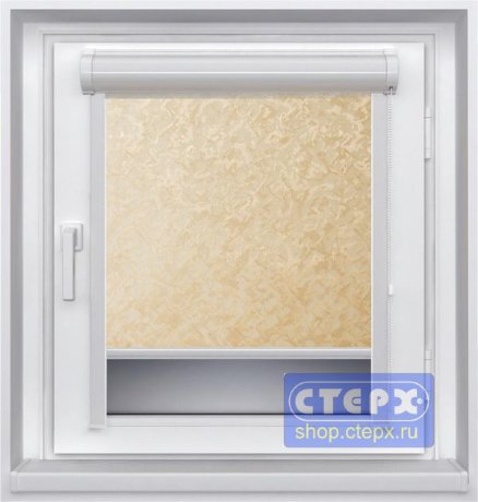 Миникассетная рулонная штора с цепочным приводом «UNI-2», коллекция «Шелк»