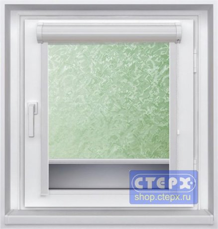 Миникассетная рулонная штора с цепочным приводом «UNI-2», коллекция «Шелк»