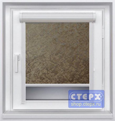 Миникассетная рулонная штора с цепочным приводом «UNI-2», коллекция «Шелк»