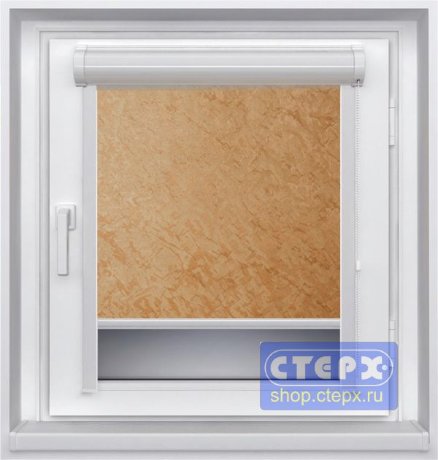 Миникассетная рулонная штора с цепочным приводом «UNI-2», коллекция «Шелк»