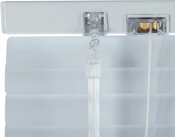 Жалюзи горизонтальные алюминиевые "Танго 25", Белый шелк 5101, 40 х 130 см, упр Левое