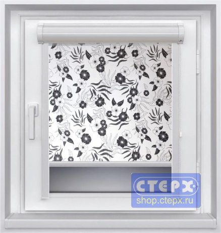 Миникассетная рулонная штора с цепочным приводом «UNI-2», коллекция «Бланко»